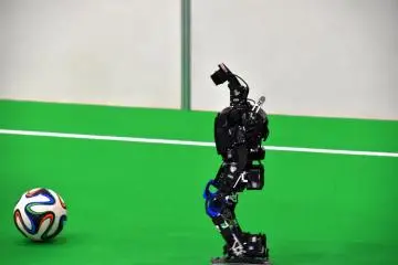 <p>Another humanoid warming up for the coming game</p>