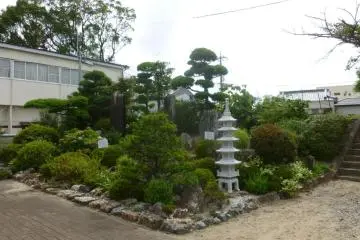 A decorative garden