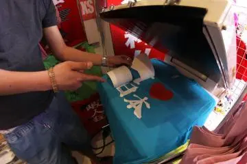 <p>The design is applied on the T-shirt and pressed using a heat press machine.&nbsp;</p>
