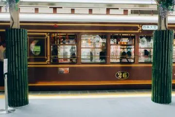 <p>The tram ready to depart to the next station</p>