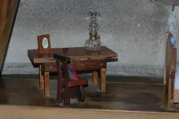 <p>A delightfully small chair and desk right by the window almost as if the Moomin family actually live here.&nbsp;</p>