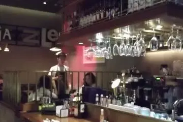 <p>The bar and counter</p>
