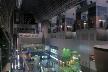 Scenic view if taking esculators from Central Exit JR Kyoto to resturant
