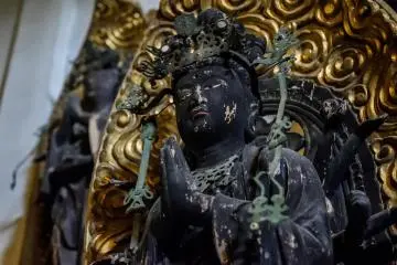 <p>Many Buddhist statues are also in the annex</p>