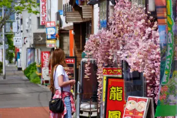 Hakodate street view near the train station
