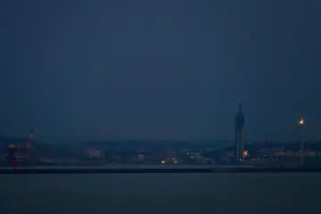 <p>Atmospheric view of Akita port departing aboard Costa Victoria for Busan</p>
