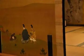 헤이안 시대의 공들을 그린 맹장지 그림