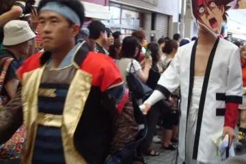 Some cosplayers for for a more humorous get-up or reference to internet memes.  Sannosuke from Ruroni Kenshin