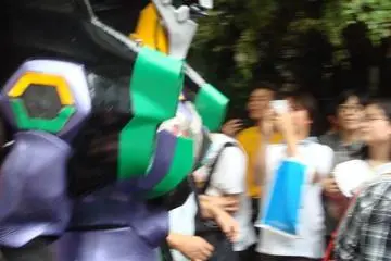 Probably the most impressive of the local cosplayers.  Evangelion 01 from Neon Genesis Evangelion