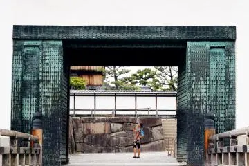 <p>Entering one of the other complexes within the castle grounds</p>