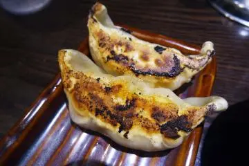 Pork pan fried dumplings at Kohmen&nbsp;