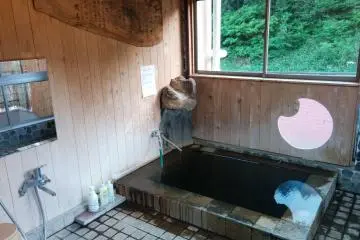 <p>One of the upper floor private baths</p>