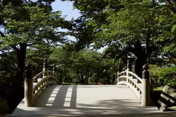 <p>One of the many bridges on the grounds</p>