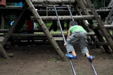 <p>This looks hard to traverse. He climbed up in seconds though!</p>