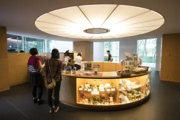 <p>And of course, every museum needs it's own museum shop. This particular one has a very open and accessible design concept, tying in with the overall architecture of the museum.</p>