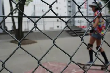 This girl was really cool, a young stylish boarder&nbsp;
