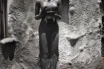 Closer up in her private yard