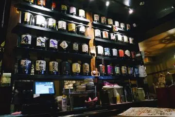<p>Their impressively extensive collection of alcohol</p>