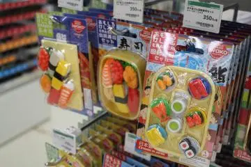 <p>Sushi erasers</p>