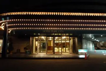 <p>Main entrance at night</p>