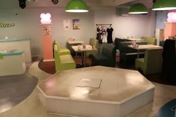 The stage where girls will sing and dance to perform for their guests
