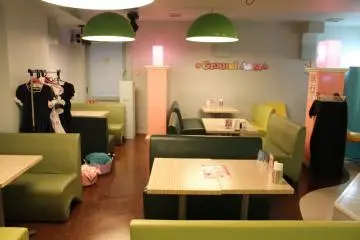 Colorfully designed interior with a funky feel