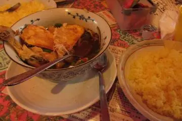 Chicken soup curry