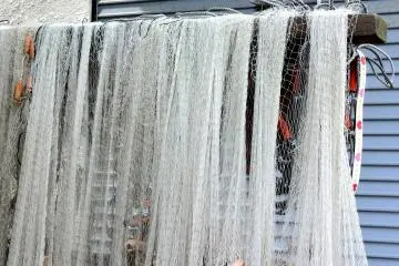 <p>Nets hung up to dry</p>