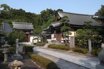 <p>The temple is surrounded by greenery</p>