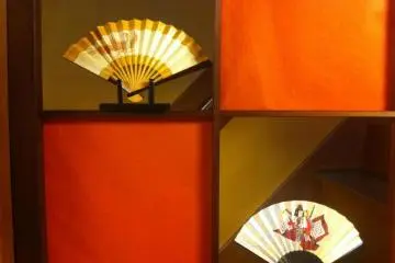 Beautiful Display of fans like an art gallery