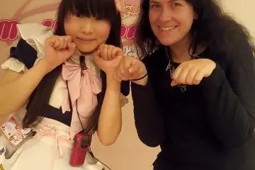 <p>Of course I had to visit a Maid Cafe and pose for a silly cute photo</p>