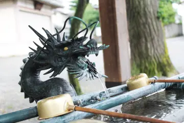 <p>This water is used for purification before approaching the shrine</p>