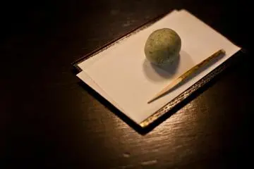 This Japanese sweet 'Mochi' is also available in the tea house