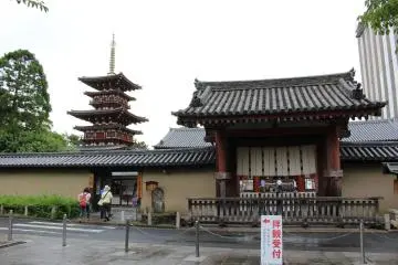 <p>Just outside the gate of Yakushiji Temple. The west pagoda is visible on the left &nbsp;</p>
