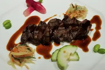 <p>Our main entree was incredible - the Japanese steak melted in our mouths.</p>