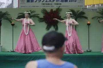 The dancers performing.