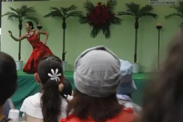 An solo act performs a elegant routine&nbsp;on the stage.&nbsp;