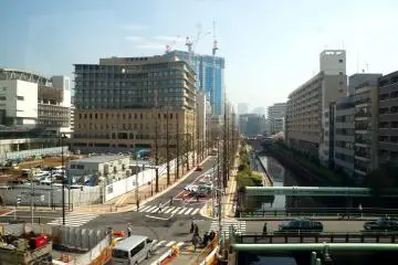 <p>모노레일에서 보이던 도심 풍경</p>