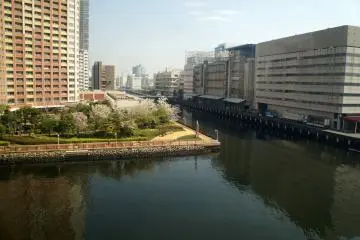 <p>모노레일에서 보이던 도심 풍경</p>
