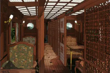 <p>The design of the second car of Aru Ressha</p>