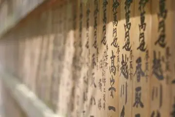 <p>The names of the people who donated to the shinto shrine.</p>