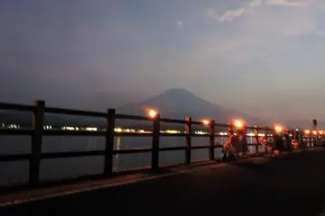People waiting for the fireworks to begin. As you can see, it was not crowded.