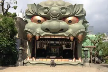 At twelve meters high, the Lion looks like a shisa which is more commonly associated with Okinawa.