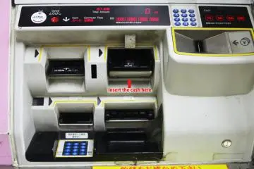 Insert the cash.