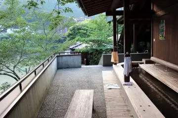 <p>On the deck of Iori no Yu</p>
