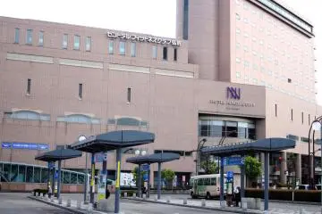 The Hotel Naqua City Hirosaki from bus terminal (Photo: Endarastya Sarah)