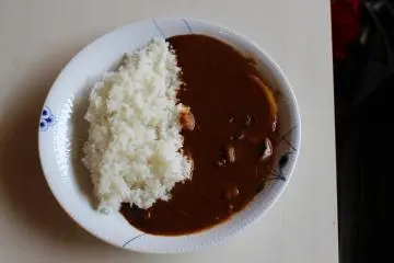 <p>The curry rice</p>