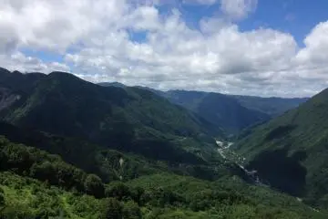 신호타카 로프웨이 정상에서 본 신호타카 산맥