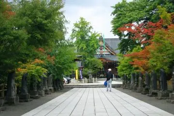 <p>When you entering the&nbsp;Saishoin Temple</p>