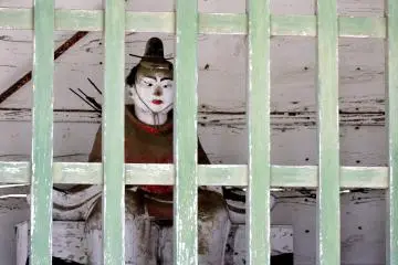 <p>A samurai archer guards the gate</p>